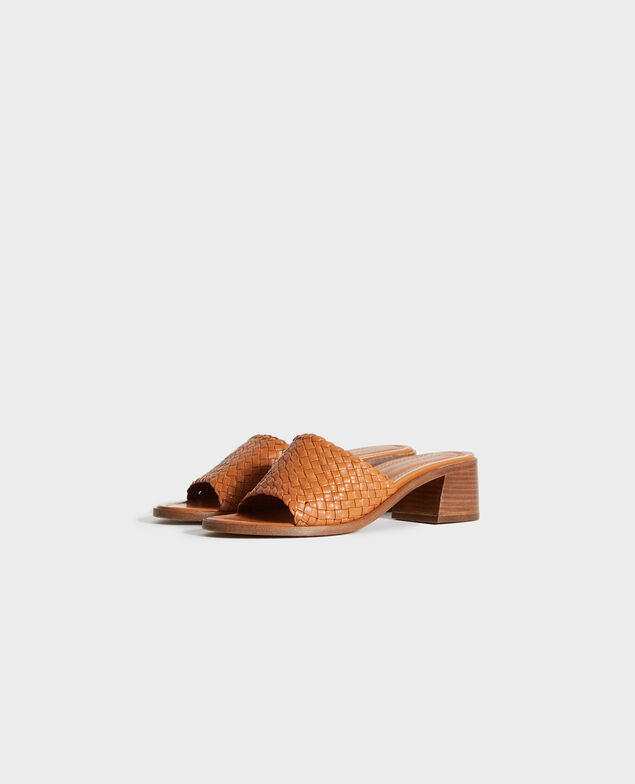 Ledersandalen mit Absätzen 31 beige