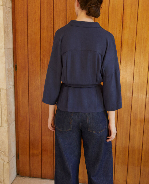 Wickelbluse Blau