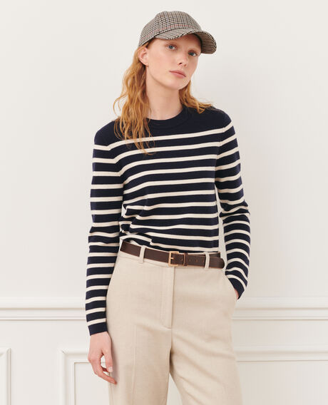 MADDY - Pullover aus Merinowolle im Marinelook Stp nv wht Liselle
