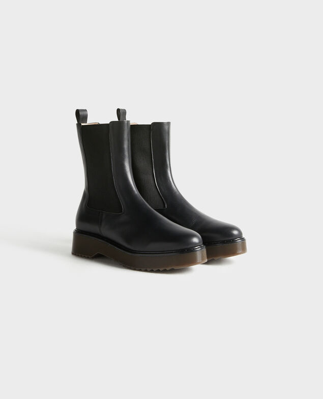 Boots aus elastischem Leder 4216 black_beauty Petite