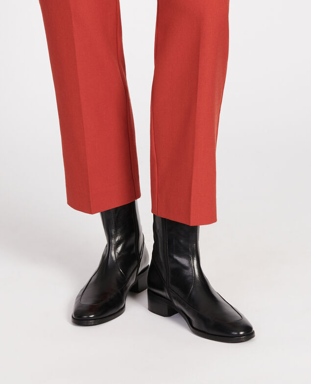 Enge Boots aus Leder Black beauty