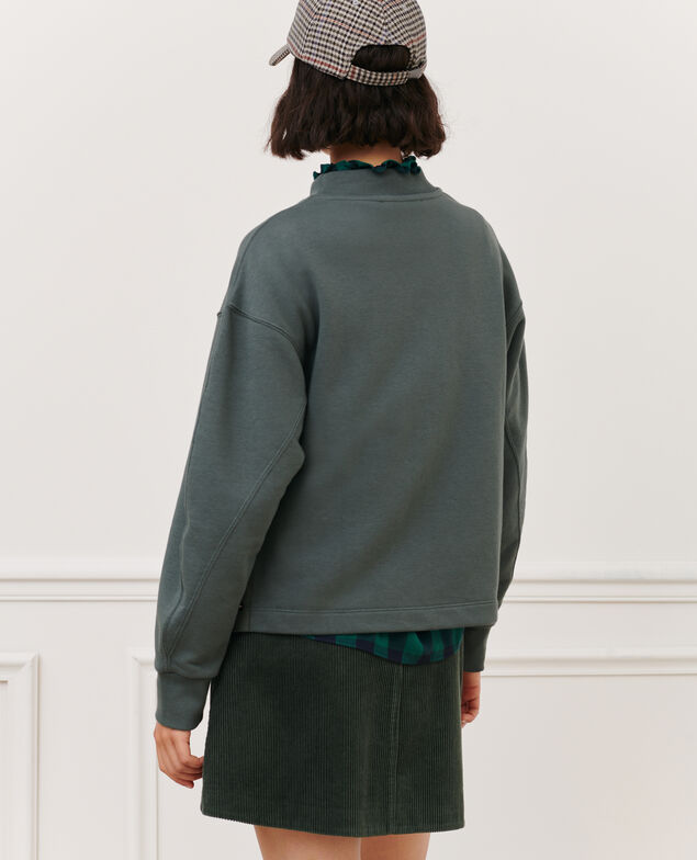 Sweatshirt aus Baumwolle 8817 58 darkgreen
