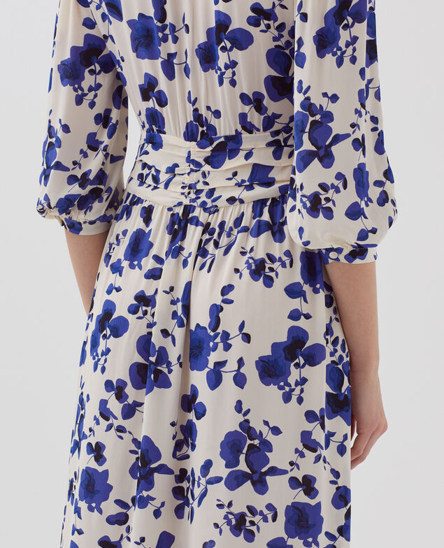 Langes fließendes Kleid I302 floral white