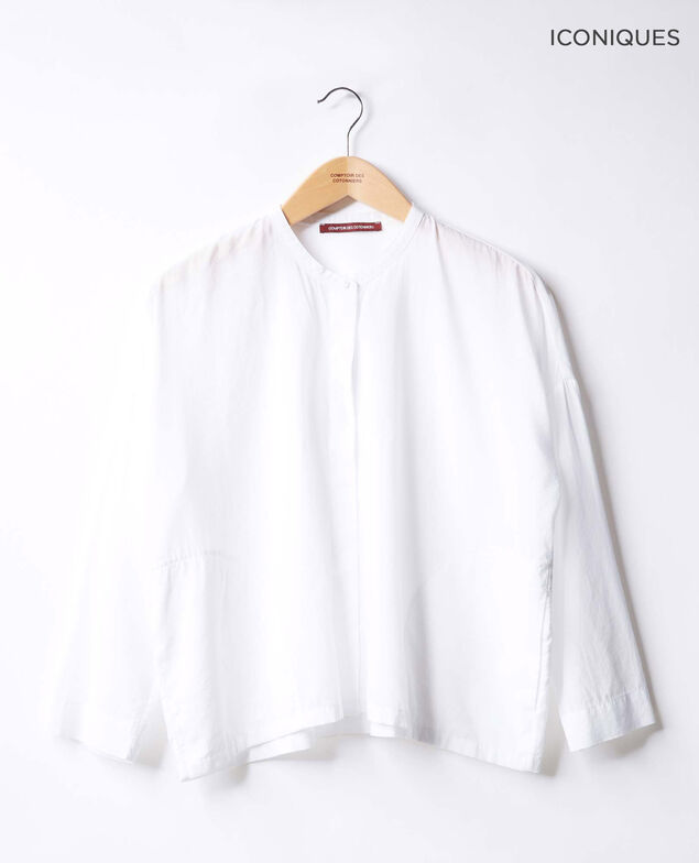 Weite Bluse Blanc