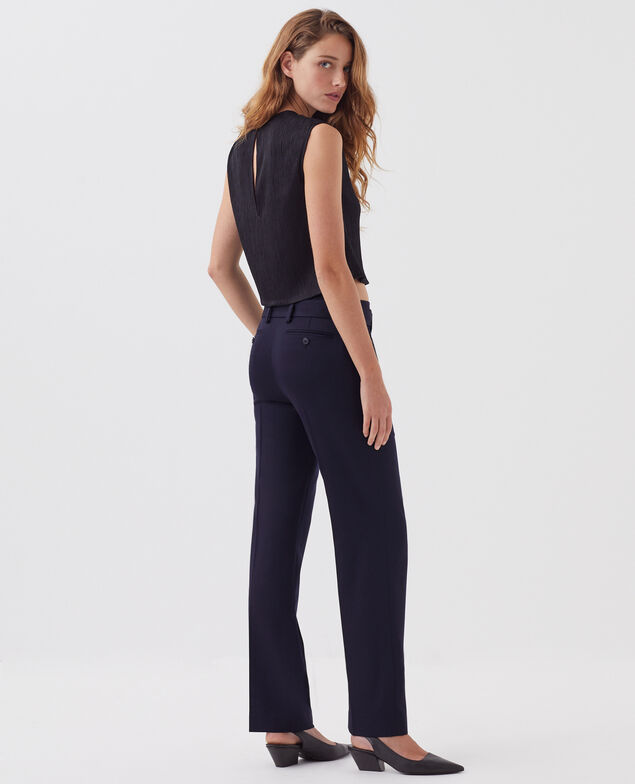 COLETTE - Eng anliegende, gerade geschnittene Hose aus Wolle H695 night sky
