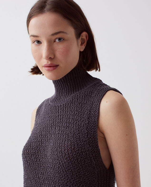 Ärmelloser Pullover I070 magnet gray
