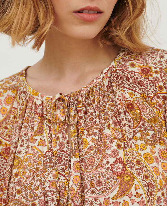 Fließendes gemustertes Kleid A323 paisley afterglow