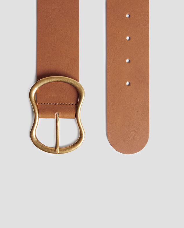 Breiter Ledergürtel H323 camel