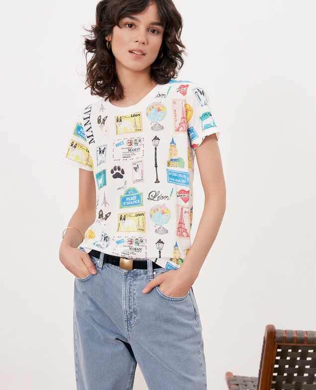 T-Shirt Léon und Paris Off white