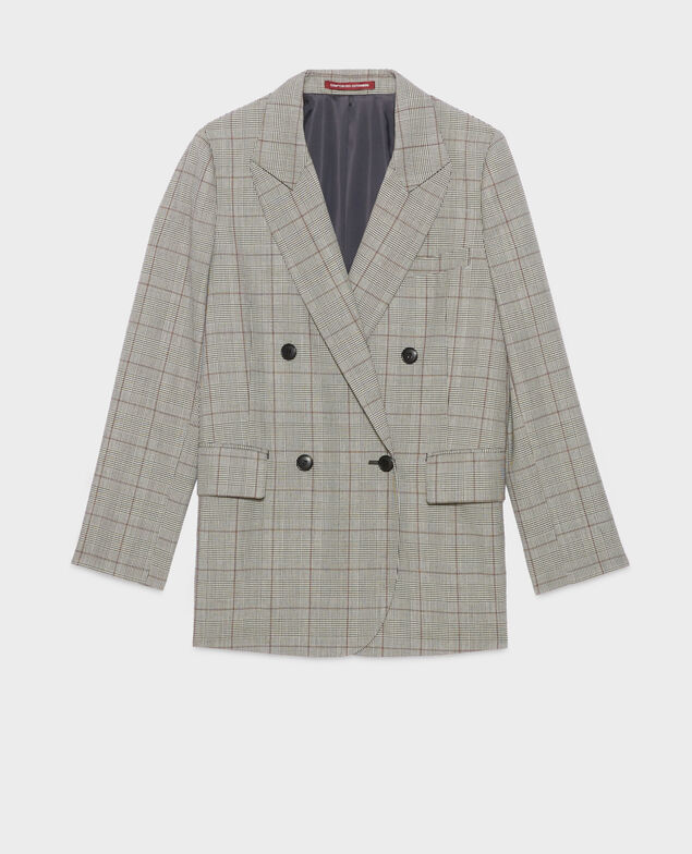 Weite Jacke aus Wolle