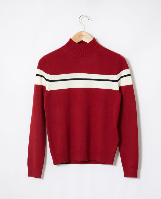 Pullover aus Merinowolle Rot