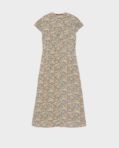 LUDIVINE - Fließendes langes Kleid 0661 zest blue 3sdr167v02