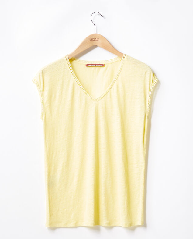 T-Shirt aus Leinen Lemonade