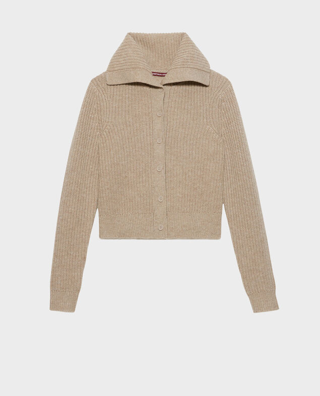 Cardigan aus Schurwolle 8810 02 lightgray