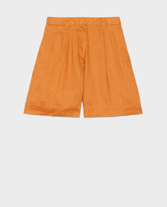 Weite Shorts aus Leinen 0320 almond brown