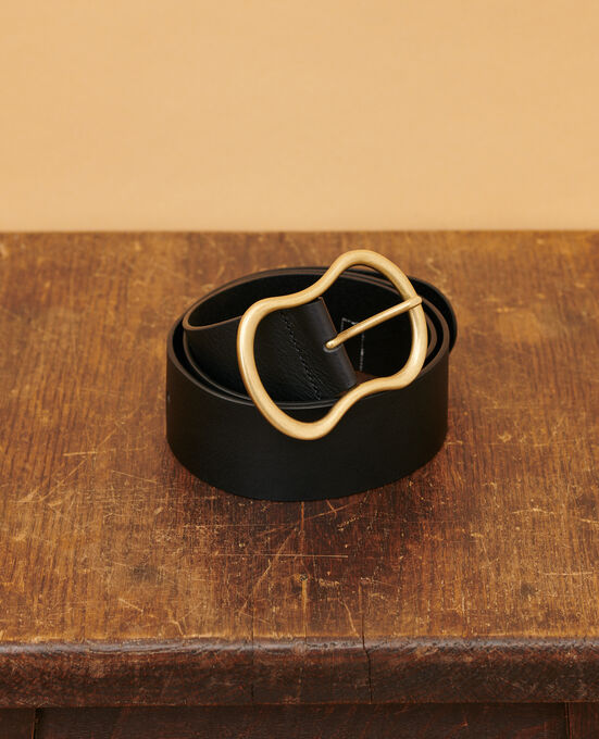 Breiter Ledergürtel 8853 09 BLACK