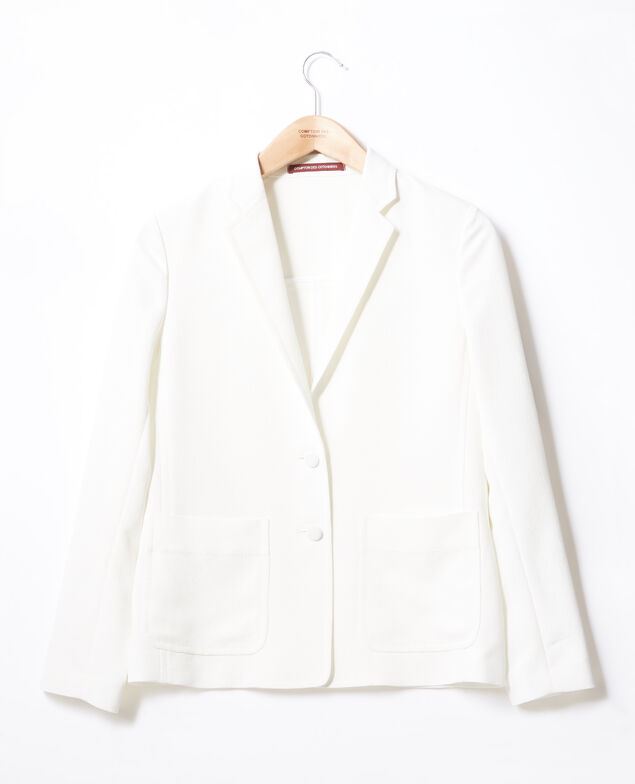 Jacke aus Krepp Blanc