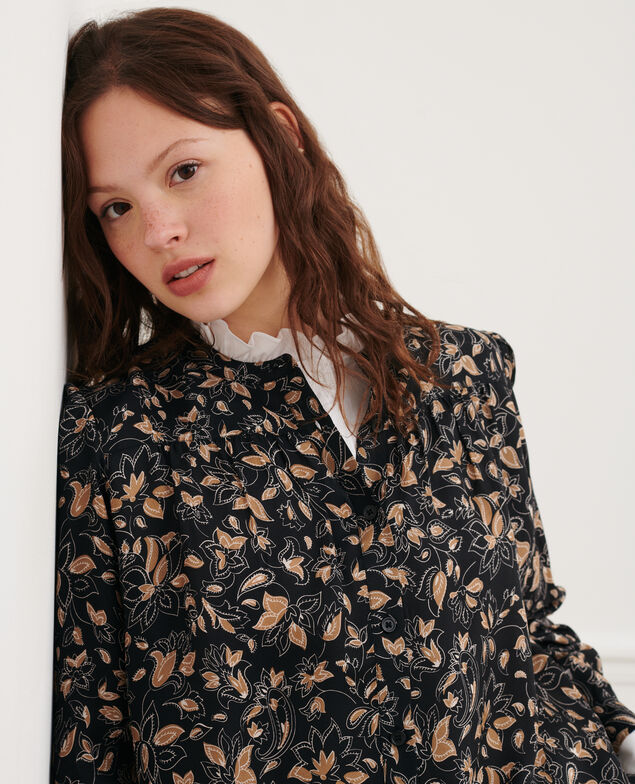 Gemusterte Bluse 8910 34 brown print
