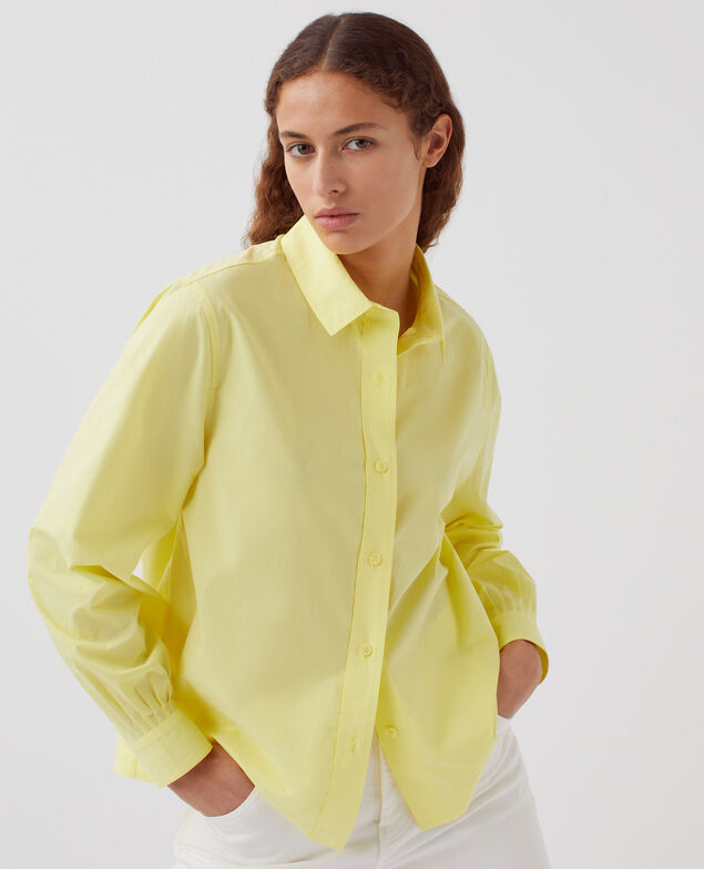 Weite Bluse aus Baumwolle H431 blazing yellow
