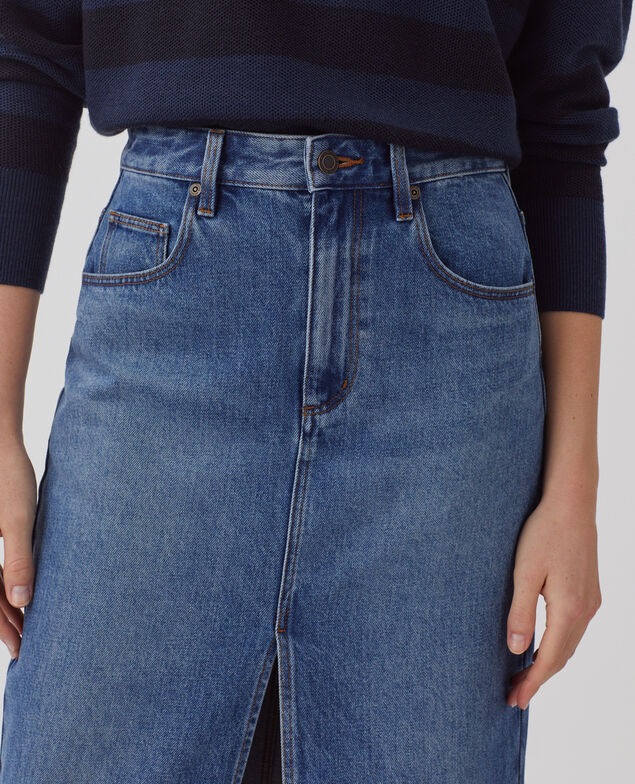 Midi-Rock aus Denim J650 vintage wash ss25