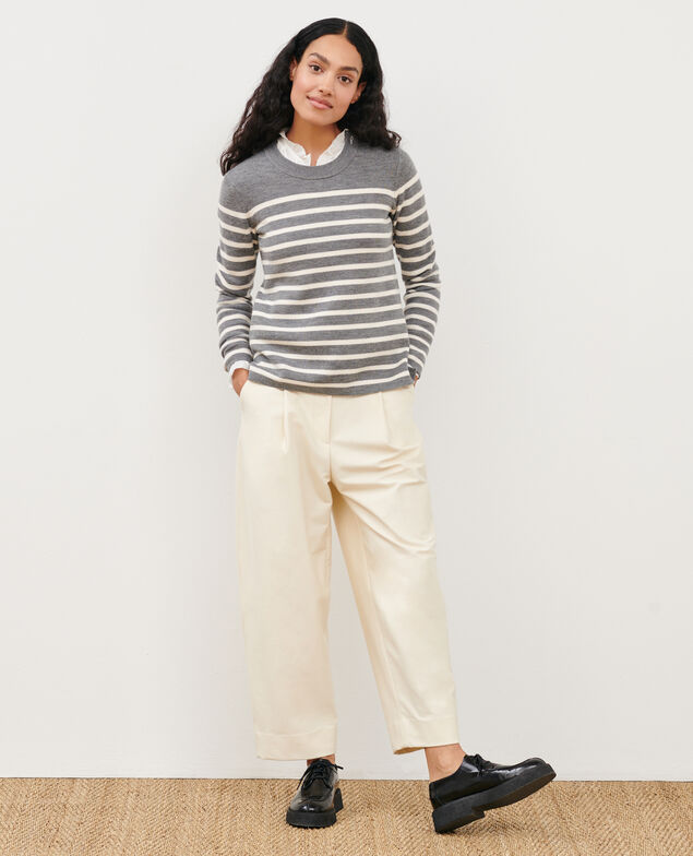 MADDY - Pullover aus Merinowolle im Marinelook 8873 04 grey stripes