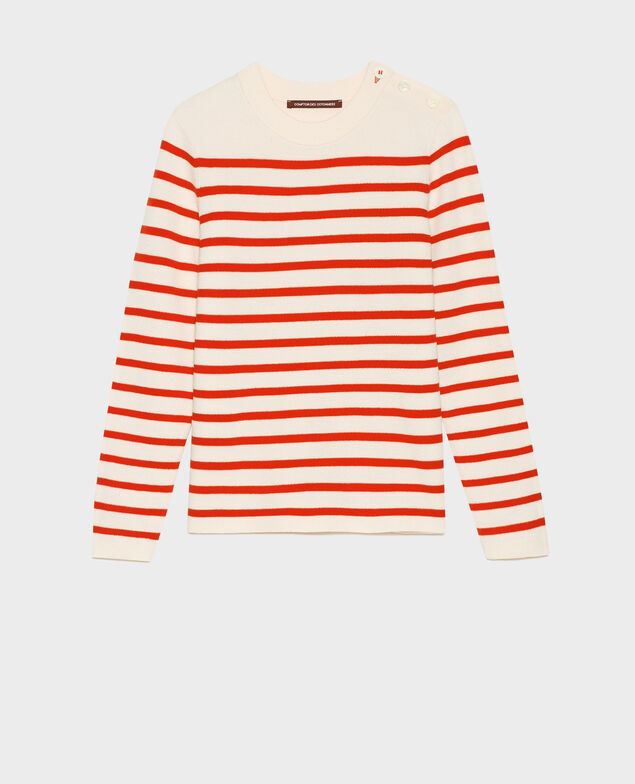 MADDY - Pullover aus Merinowolle im Marinelook Stp grdn spicy