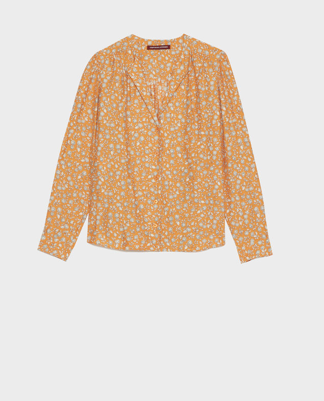 Fließende Bluse 96 print orange