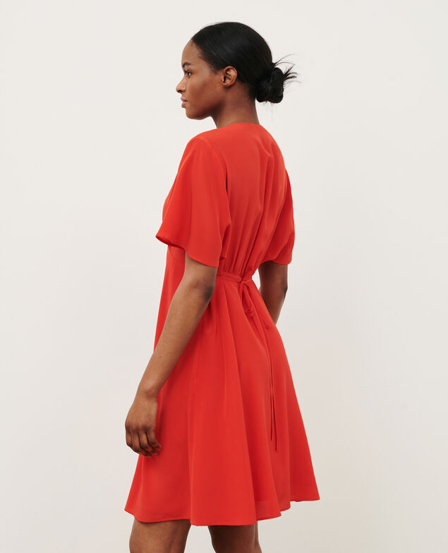 Midi-Rock aus Seide 7024c 14 red