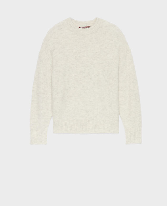 Pullover aus Alpakamischwolle A009 white knit