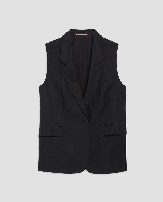 Blazer ohne Ärmel H091 black beauty