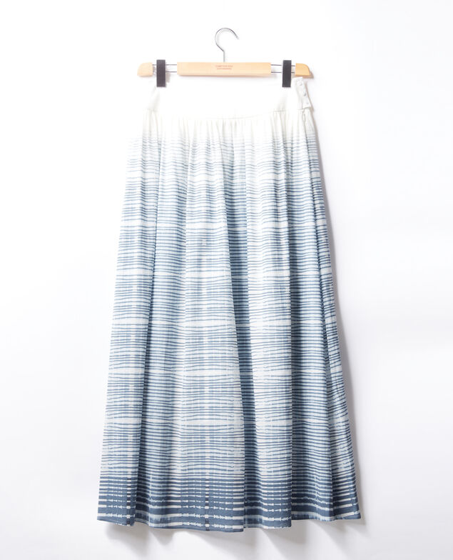 Langer Rock Tie&dye washed blue