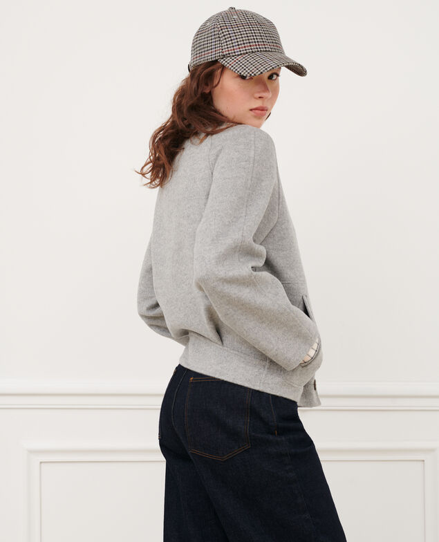 Doppelseitige Woll- und Kaschmirjacke 8848 03 gray