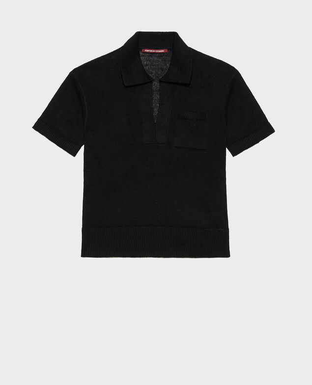 Leichtes Poloshirt aus Leinen Black beauty Novella