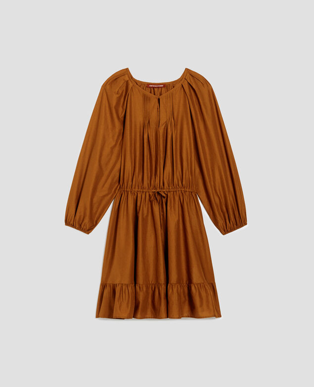 Kurzes Kleid mit 3/4-Ärmeln I360 monks robe brown