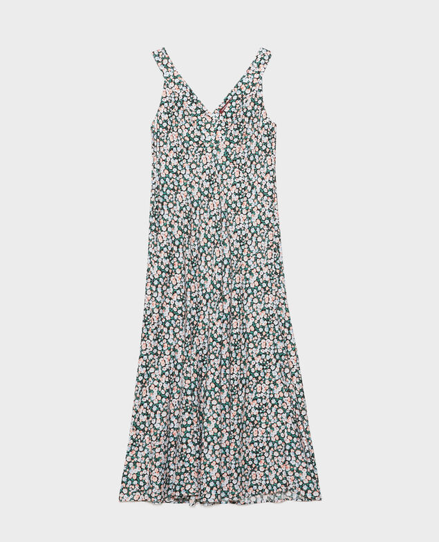 Langes gemustertes Kleid 7300d 119 print blue