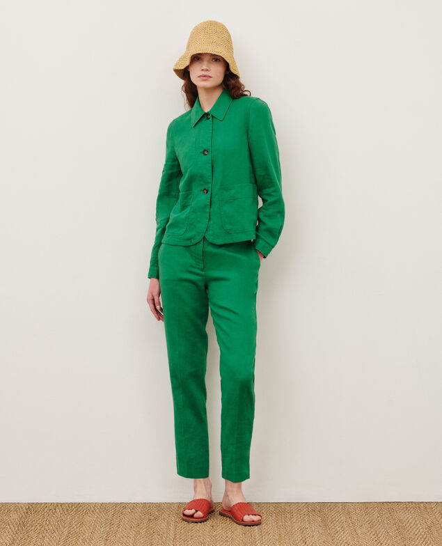 Leinenjacke 0542 pine green