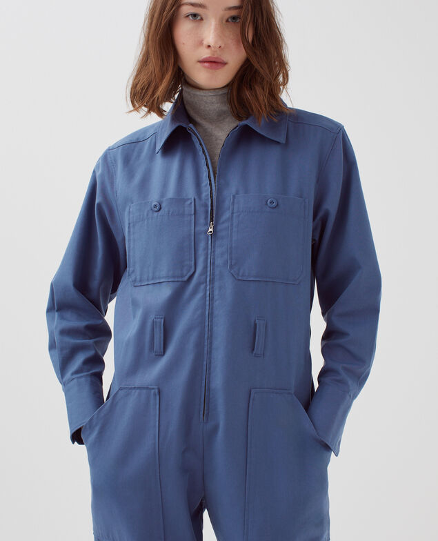 Cargo-Jumpsuit mit Reißverschluss I640 gray blue