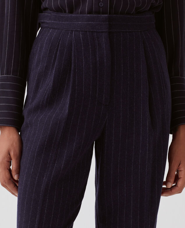CAMILLE – Hose mit Steppfalten I695 st navy