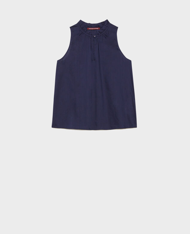 Top aus Baumwollvoile 68 blue