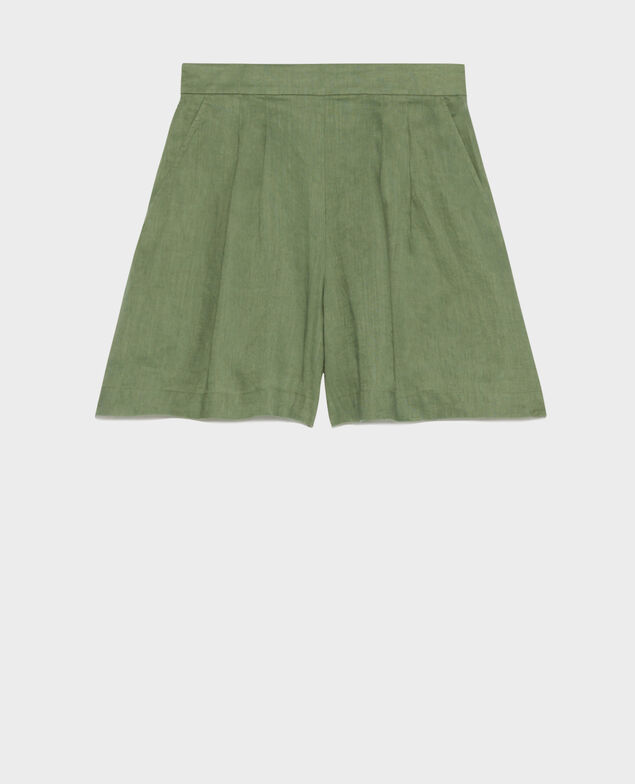 Shorts aus Leinen 52 green