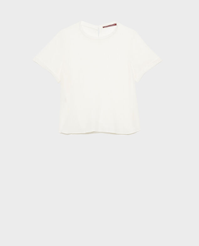 CORINNE - T-Shirt aus Seide 01 white