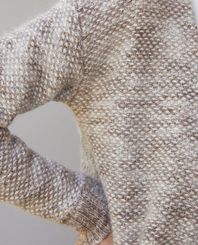 Strickjacke aus meliertem Strick Grau