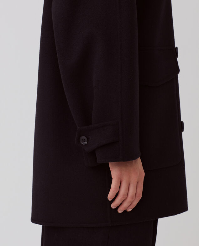 Wendbarer Caban aus Wolle und Kaschmir A091 black