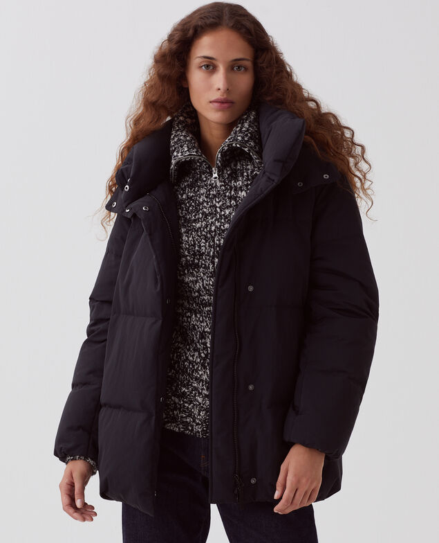 MARGOTTE – Halblange Daunenjacke H091 black beauty