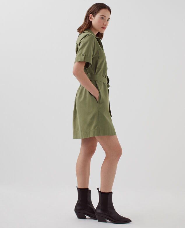 Cargo-Kleid mit Reißverschluss I560 covert green