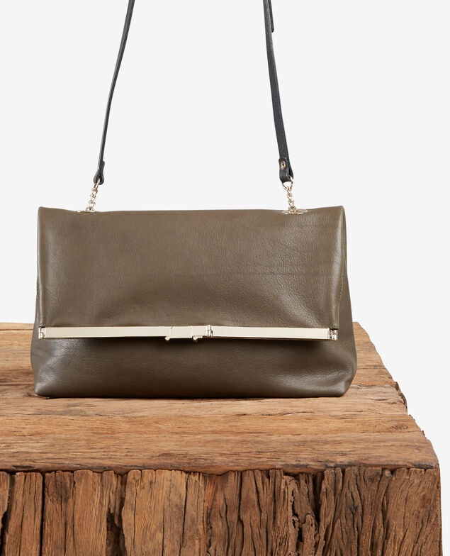 Ledertasche Kaki