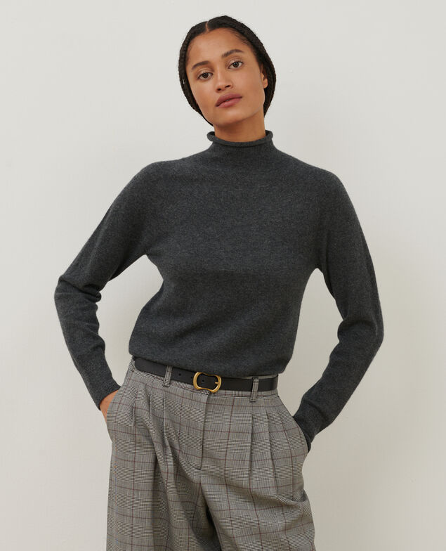 Pullover aus Kaschmir A082 lt charcoal grey 3wju124w23