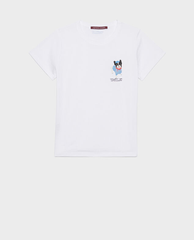 T-Shirt mit Rundhalsausschnitt 4235 optical white 2wte284c73
