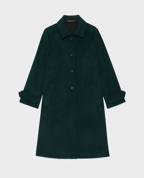 Gerade Mantel aus strukturierter Wolle 8880 59 darkgreen 2wco201w10