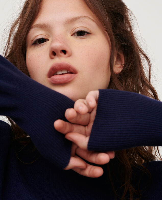 Pullover mit Rundhalsausschnitt aus Kaschmir 8846 69 navy